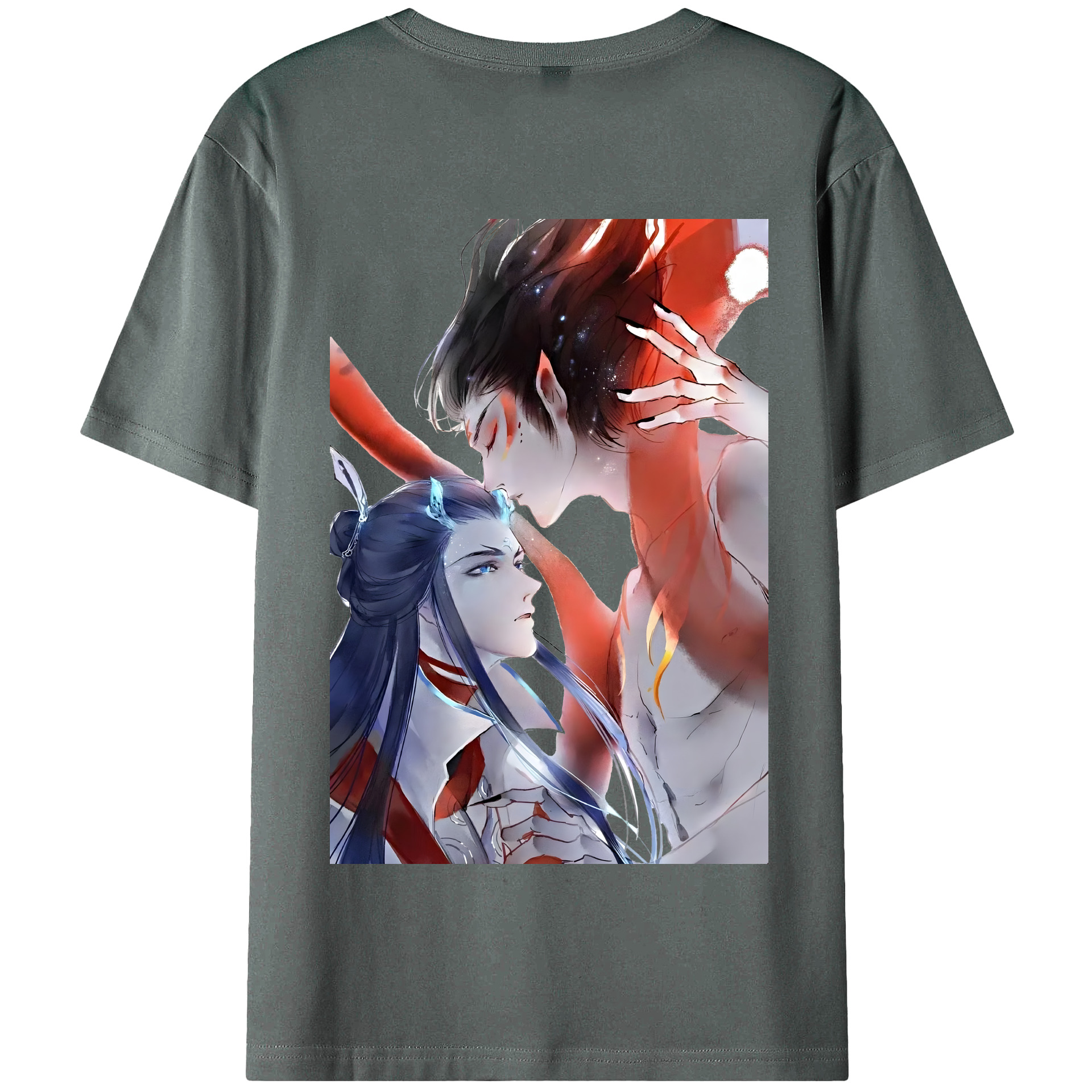 （画像用） Ne Zha 2 ナタ 魔童の大暴れ 綿100％半袖Tシャツ（背面プリント）
